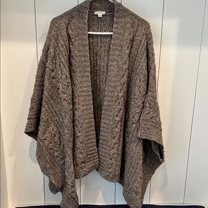 Cozy Taupe Cable Knit Sweater